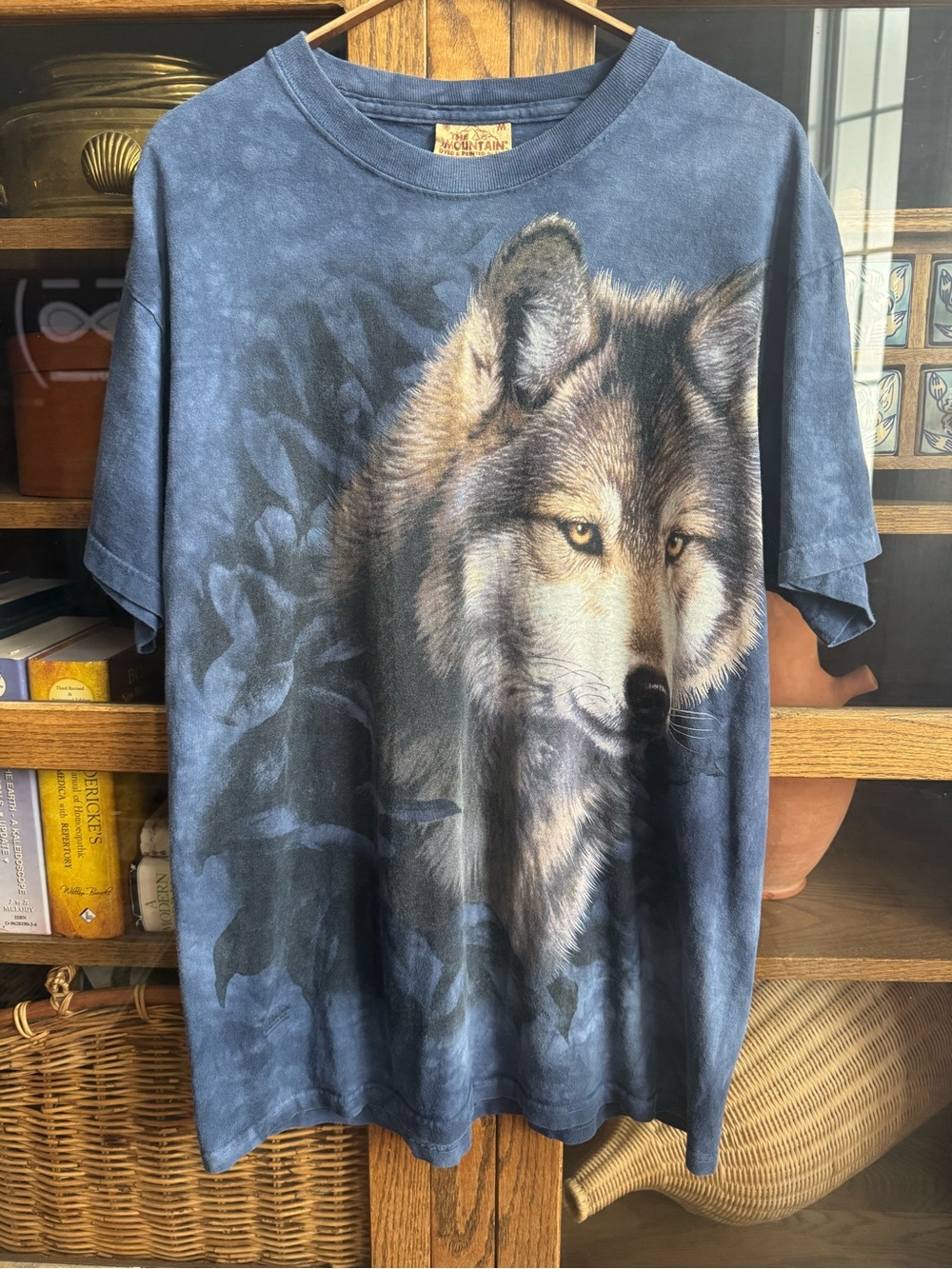 The Mountain Blue Wolf Portrait Short Sleeve Tee